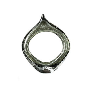 Vase B en verre soufflé gris